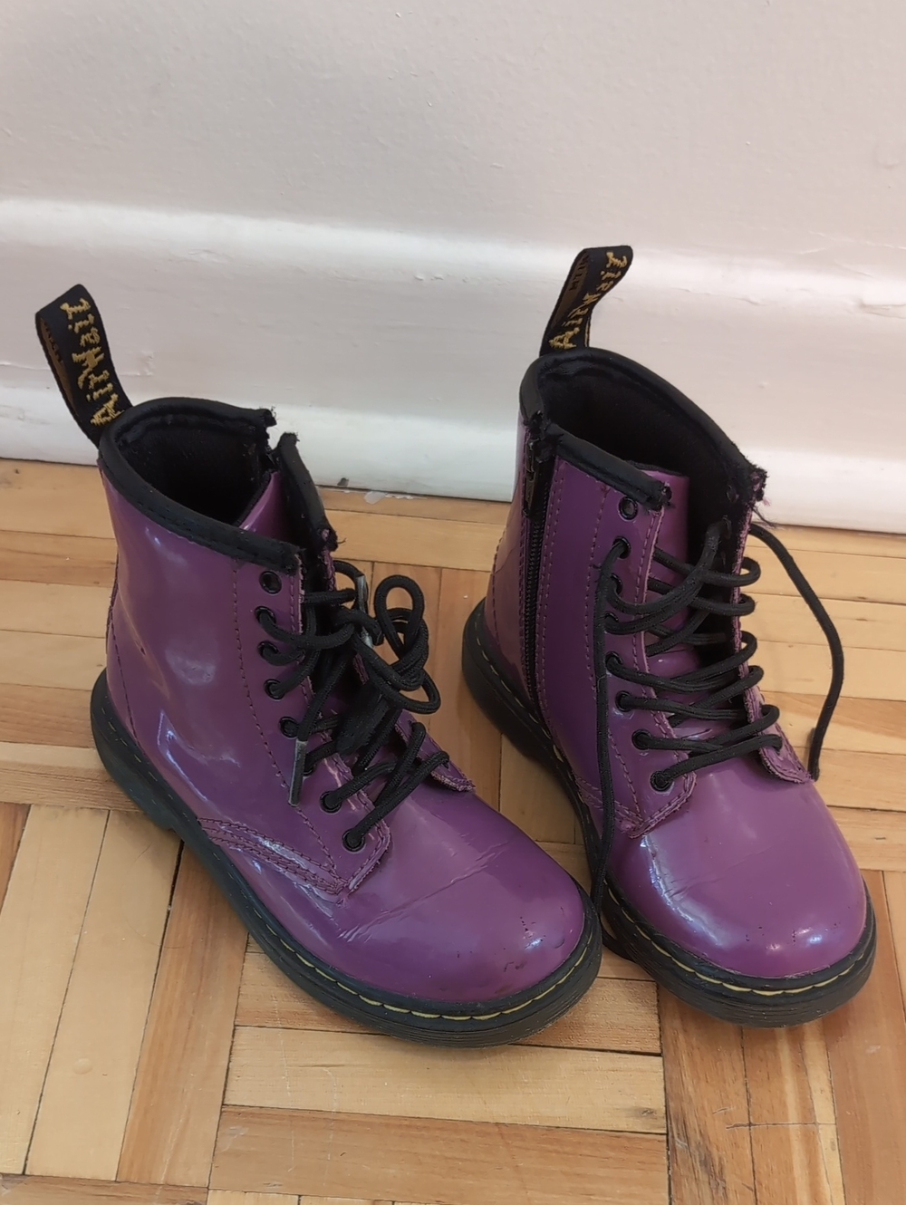 Dr. Martens Kids Purple Lace-Up Ankle Boots